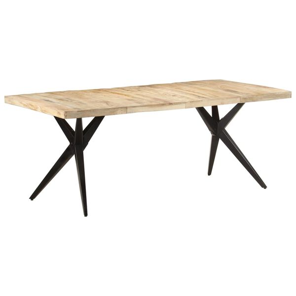 vidaXL Dining Table Natural wood and black