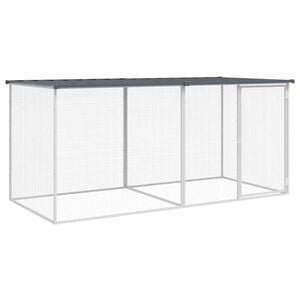 vidaXL Chicken Cage Anthracite Galvanized steel 80 x 39 x 35.4 in