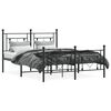 vidaXL Bed Frame Black Powder-Coated Steel 55 x 78.7 in Bed Frame