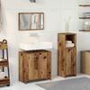 vidaXL Bathroom Furniture Set Old wood Engineered wood, glass Medium