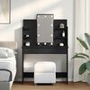 vidaXL Dressing Table Black oak 37.8" x 15.7" x 55.9" Engineered wood