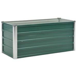 vidaXL Raised Bed Green Galvanized Steel 39.4 x 15.7 x 17.7 in Durable