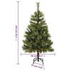 vidaXL Artificial Hinged Christmas Tree Green PVC, PE, Metal Medium
