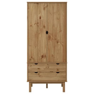 vidaXL Wardrobe OTTA 30.1"x20.9"x67.7" Solid Wood Pine