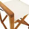 vidaXL Folding Director Chair Set of 2 Cream white