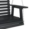 vidaXL Garden Swing Bench Black Solid fir wood and galvanized iron