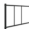 vidaXL Bed Frame Black Powder-Coated Steel Single Bed Frame