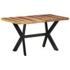 vidaXL Dining Table Honey Solid Acacia wood 55.1 x 27.6 x 29.5 in