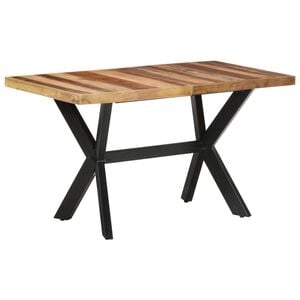 vidaXL Dining Table Honey Solid Acacia wood 55.1 x 27.6 x 29.5 in