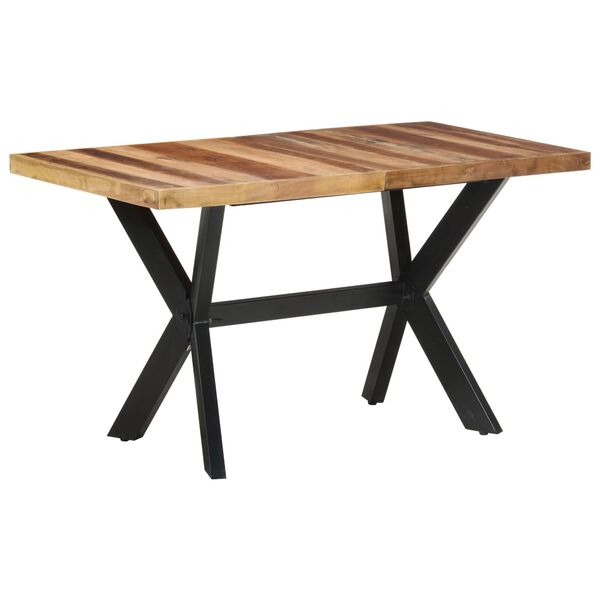 vidaXL Dining Table Honey Solid Acacia wood 55.1 x 27.6 x 29.5 in