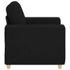 vidaXL Sofa Chair Black Polyester, Foam, Plywood, Steel Single