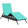 vidaXL Patio Sun Lounger Black, Blue