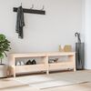 vidaXL Hall Bench Natural Wood Solid Pine Wood 63.0 x 11.0 x 17.7 in