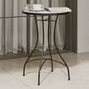 vidaXL Mosaic Bistro Table Blue and White Ceramic, Powder-coated iron