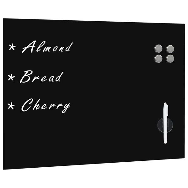 vidaXL Wall Mounted Magnetic Blackboard Glass 31.5"x23.6"