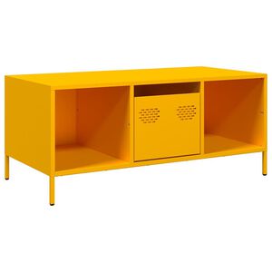 vidaXL Coffee Table Mustard Yellow Cold-rolled Steel Moderate