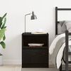 vidaXL Bedside Cabinet Black oak 15.7" x 15.7" x 19.7" Engineered wood