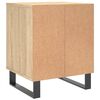 vidaXL Bedside Cabinet Set of 2 Sonoma Oak Engineered wood, metal