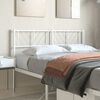 vidaXL Headboard White Powder-Coated Steel Tall Double Durable