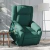 vidaXL Stand Up Massage Recliner Chair Dark green