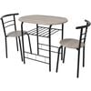 vidaXL Dining Set Black MDF, Iron Medium Sleek Breakfast Bar Set