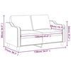 vidaXL 2-seater Sofa Dark grey 100% polyester, metal, textilene, foam