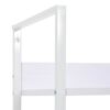 vidaXL Shelf Cabinet White Engineered wood, steel Medium Bookshelf