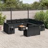 vidaXL Garden Sofa Set Black