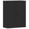 vidaXL Wall Mounted Cabinet Set of 2 Black Engineered wood Large
