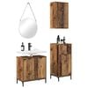 vidaXL Bathroom Furniture Set 3 pcs Old Wood Engineered Wood and Metal