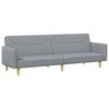 vidaXL Sofa Bed Light Gray Polyester, Wood, Plastic Medium Convertible