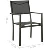vidaXL Outdoor Dining Set Anthracite Powder-coated steel Medium Durable
