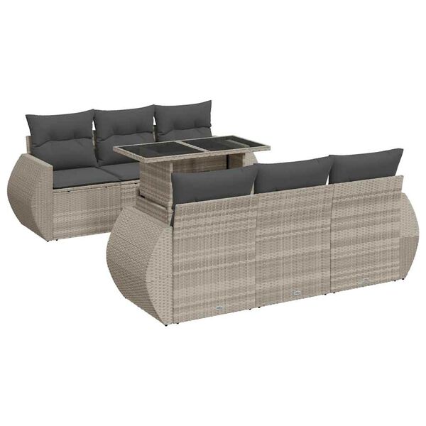 vidaXL Garden Sofa Set Light Grey