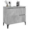 vidaXL Bathroom Cabinet Concrete Gray Engineered Wood Medium