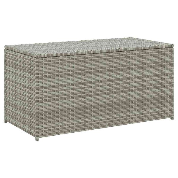 vidaXL Patio Storage Box Poly Rattan 39.4"x19.7"x19.7" Gray