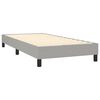 vidaXL Box Spring Bed Frame Light Gray Twin Fabric (US Only)