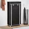 Fabric Shoe Cabinet with Cover 23" x 11" x 42" Black