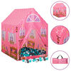 vidaXL Play Tent Pink 170T polyester, PVC, PE Medium Foldable
