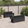vidaXL Garden Sofa Set Black