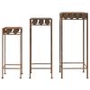 vidaXL Plant Stand Rusty Metal Set of 3 sizes: Large, Medium, Small