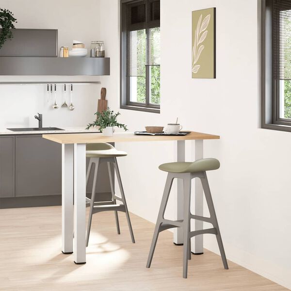 vidaXL Coffee Table Leg White Powder-Coated Steel Extra Tall