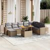 vidaXL Garden Sofa Set Beige, Light Grey