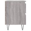 vidaXL Bedside Cabinet Set of 2 Grey Sonoma Engineered wood, Iron Medium