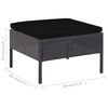 vidaXL Garden Lounge Set Black