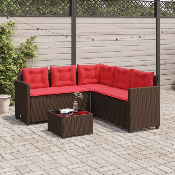 vidaXL Patio Sofa Brown