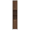 vidaXL Bathroom Cabinet Brown oak Engineered wood Tall Bathroom Cabinet