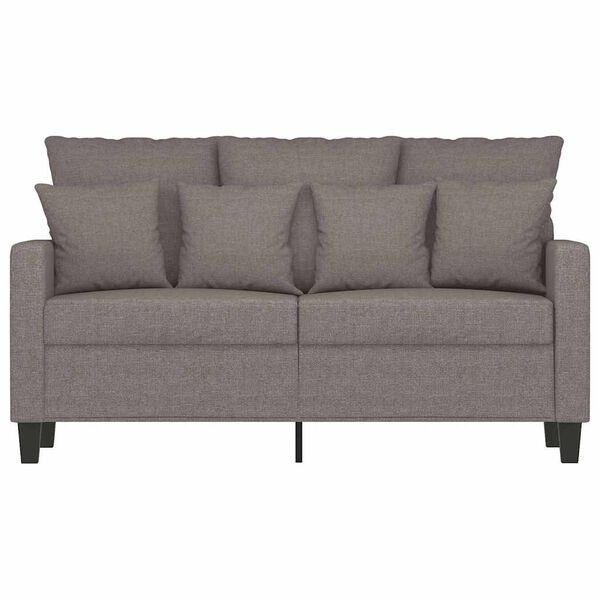 vidaXL 2-seater Sofa Taupe Polyester 47.2 in 2-Seater Sofa Rectangular