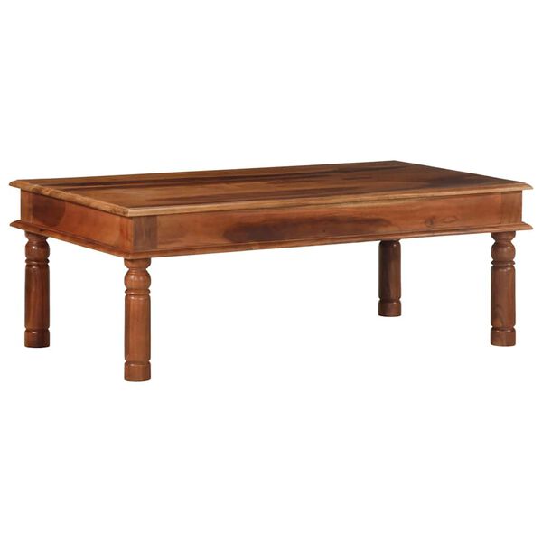 vidaXL Coffee Table Honey-Colored Solid Acacia Wood 43.3 x 23.6 x 15.7 in