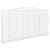 vidaXL Arched Gabion Baskets 3 pcs  157.5x11.8x200/220" Galvanised Iron