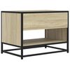 vidaXL TV Cabinet Sonoma Oak Engineered Wood and Metal Medium TV Cabinet